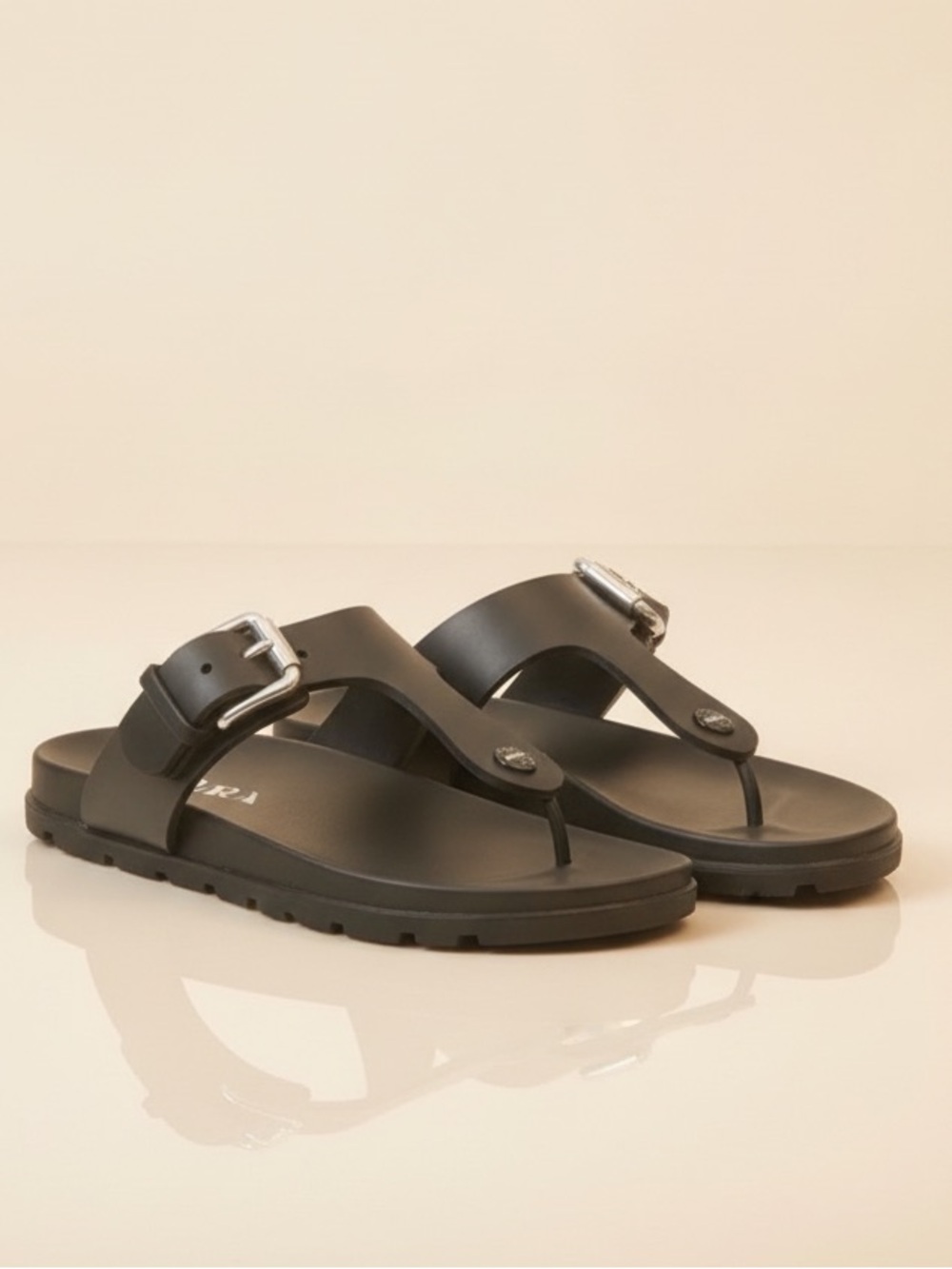 Prada. Excellent Condition! Authentic Prada Eva Buckle Thong sandals size 37